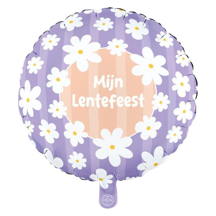 Globos Europe Folienballon, 45 cm Durchmesser, rund, Gänseblümchen, Meine Frühlingsfeier (70690906)