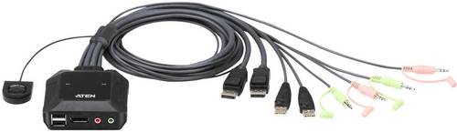 ATEN CS22DP-AT KVM-Umschalter DisplayPort 4096 x 2160 Pixel