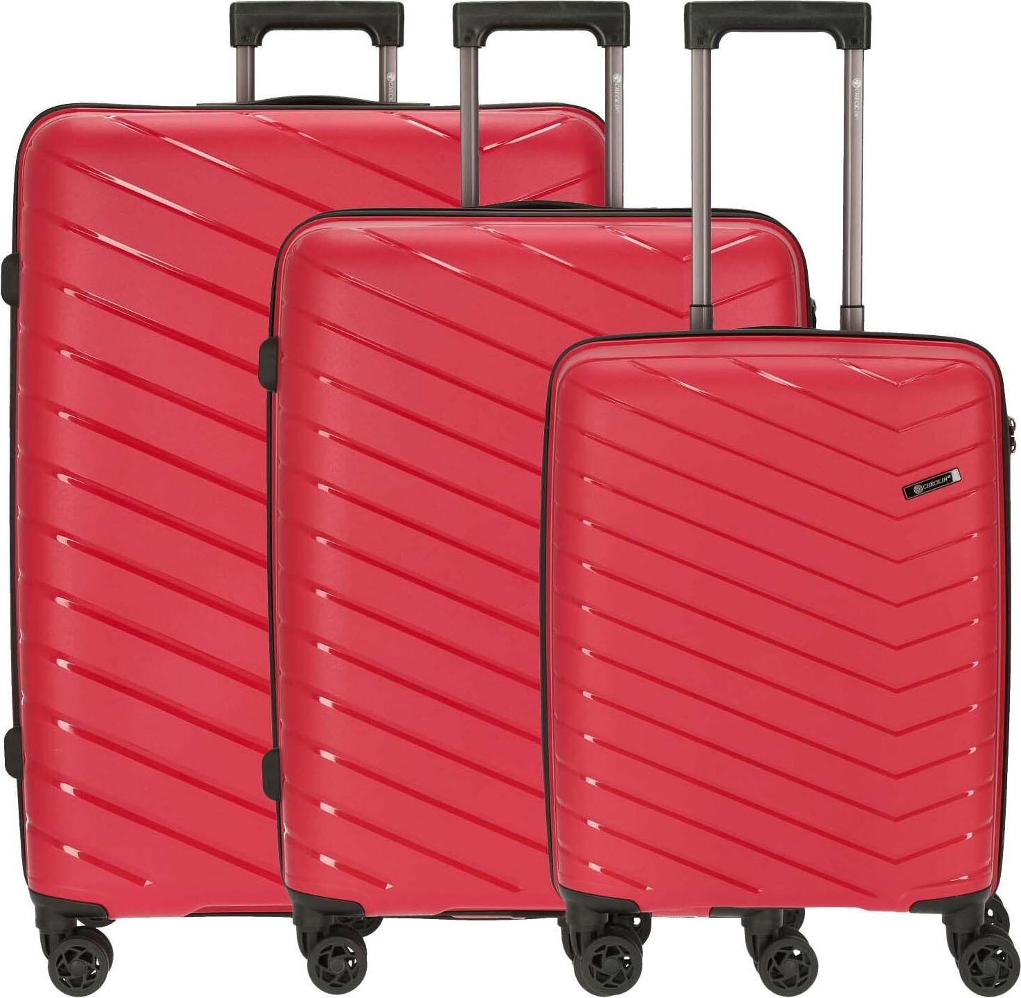 Check.IN 3-tlg. Kofferset ORLANDO mit 4 Rollen - magenta