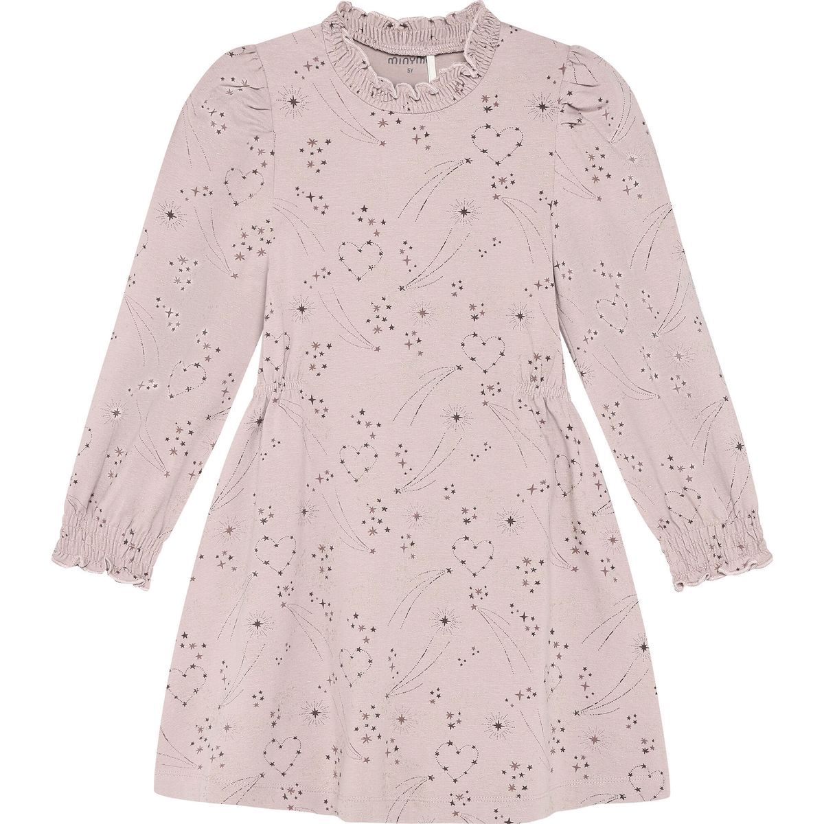 Minymo Dress LS AOP bark (6270) 116 124559-6270-116