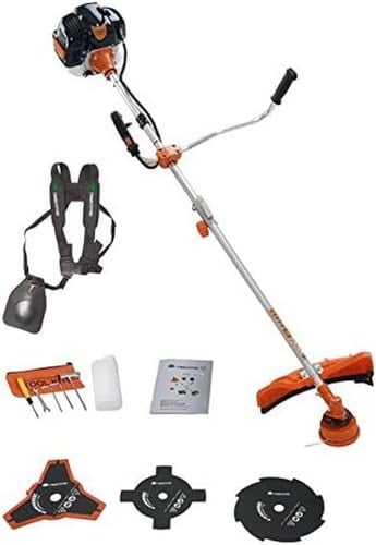 TIMBERPRO 2-in-1 benzine bosmaaier en grastrimmer met 52 cc motor, 3,0 PK, inclusief spoel en 3 messen