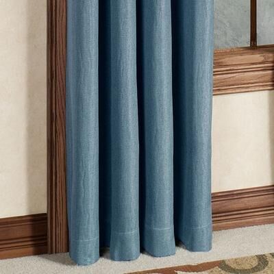 Ricardo Trading Llc Canvas Blackout Curtain Panel, 56 x 72, Federal Blue