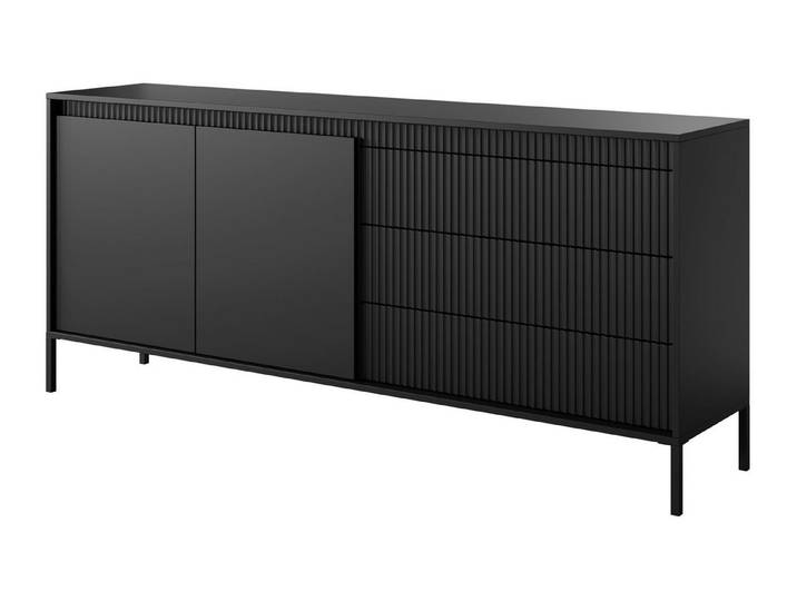 Feldmann-Wohnen Kombikommode Senso (Senso, 1 St., Sideboard, Farbe schwarz), 188x40x82cm schwarz, Grifflos