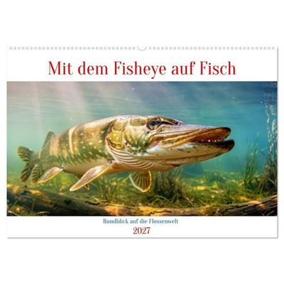 Mit dem Fisheye auf Fisch (Wandkalender 2027 DIN A2 quer), CALVENDO Monatskalender