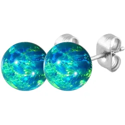 Chirurgenstahl Ohrstecker SYNTHETISCHER OPAL