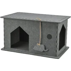 Trixie Kattenmand Huis Lene Vilt Grijs - 54X30X35 Cm (Katze), Hundebett + Katzenbett