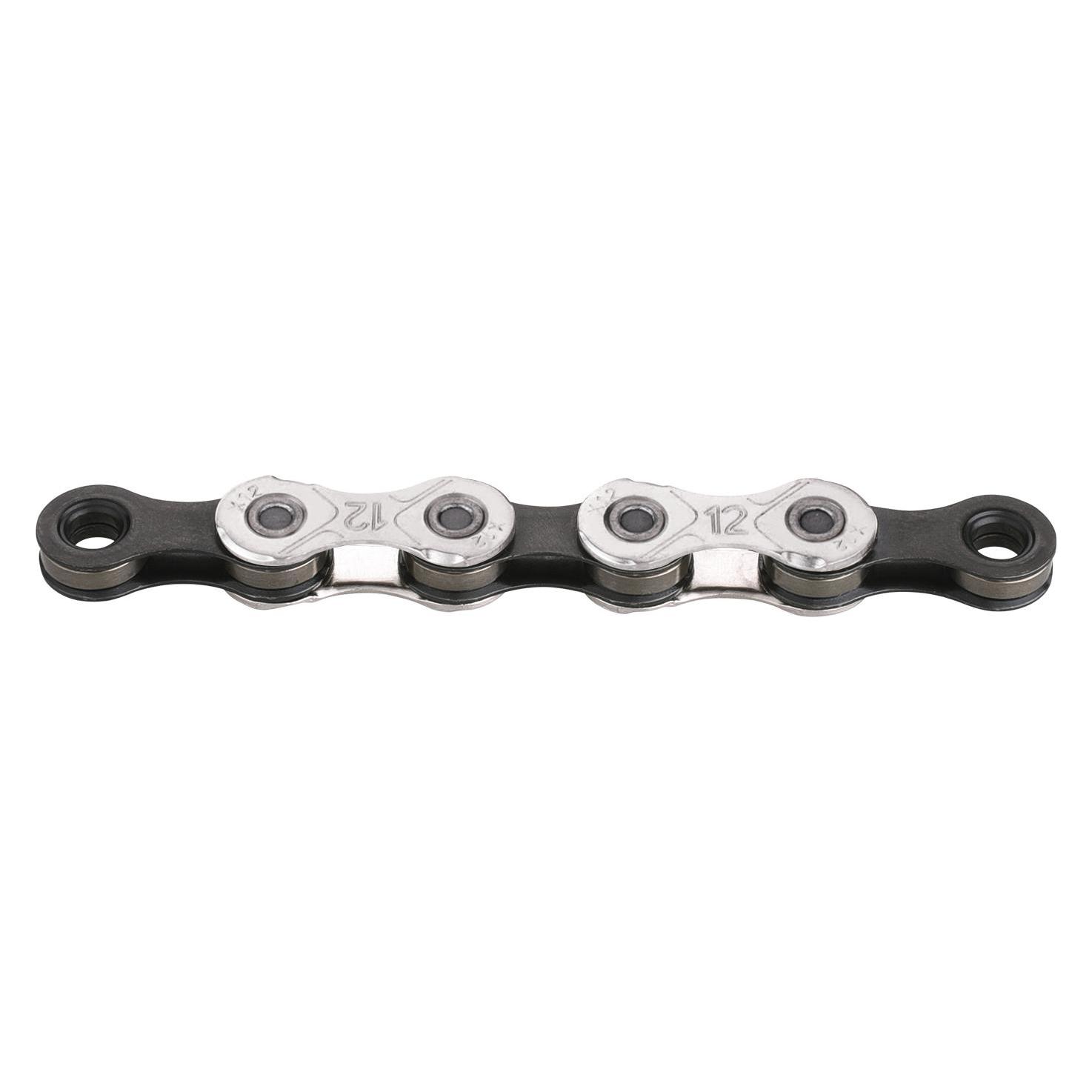 KMC Fahrrad Kette X12 12-fach silber/schwarz 126 Glieder, 1/2" x 11/128" (12-fach) (BX12NB1261)