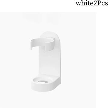 Uplifted Finds Non Slip Wall Mounted Traceless Toothbrush Stand Holder Adjustable Space Saving Bathroom Toothbrush Rack white 2 Pcs