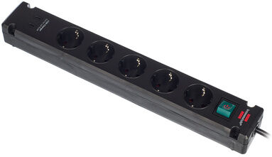 Brennenstuhl Bremounta 5-Way 3m USB sw Noir
