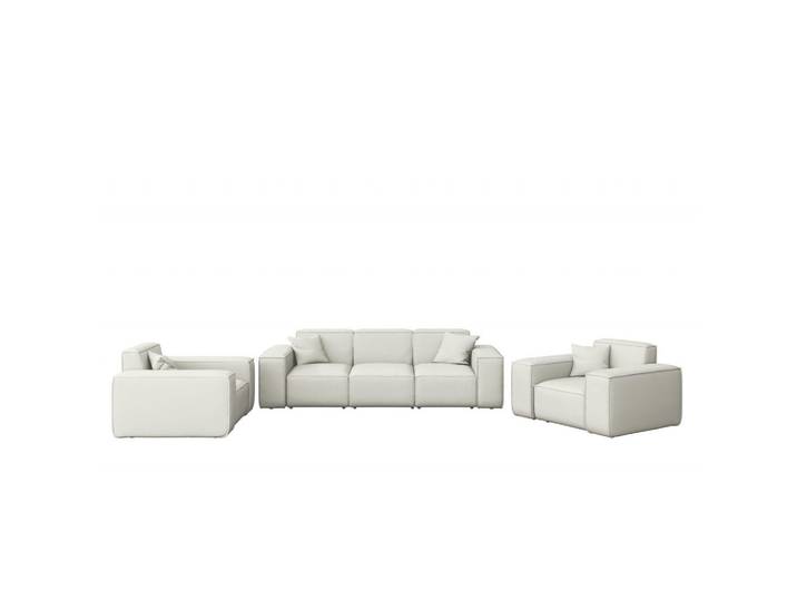 Kaiser Möbel Loungegarnitur 3 1 1 Gartenmöbel, Malibu Stoff Odyssey Creme, Holz, Gartenmöbel, Gartengarnituren, Gartenmöbel-Sets