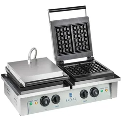 Royal Catering Waffeleisen - 2 x 2.000 Watt - rechteckig