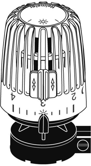 Heimeier Thermostat-Kopf 9800-24.500 mit Direktanschluss, für Danfoss RAV, weiß
