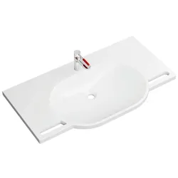 Hewi Mineralguss-Waschtischset 950.19.01986 100x55cm, mit Waschtischarmatur, sand