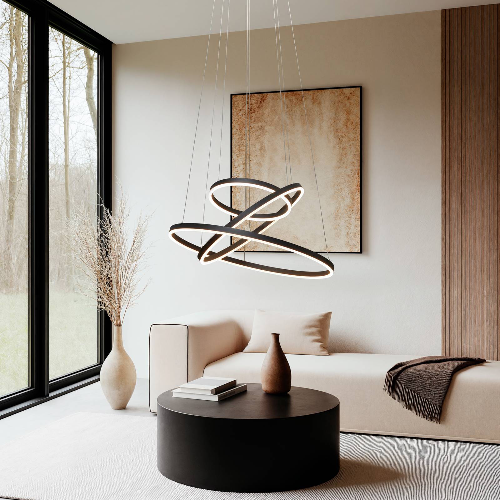 Pendant Light Albiona Arcchio, dimmable, Black, metal, Modern, Ceiling Light