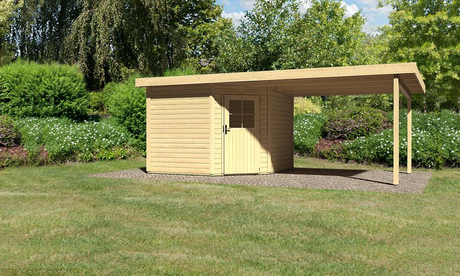 KARIBUHOLZT SH Neuruppin 3 nat.274x274x222 im Set mit AD 3,2m 08437998