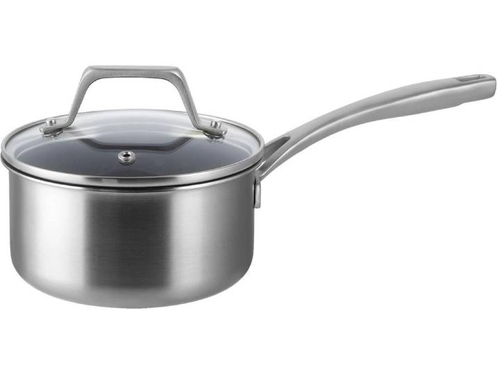 Kochtopf Lunasol Sirius Terra Multi-Layer , silber, H:7,5cm Ø:14cm, Töpfe, Kochtopf