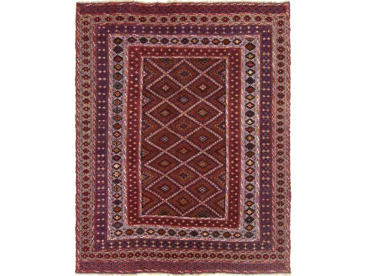 Afghan Teppich 136x194 Handgeknüpft Orientteppich Wolle