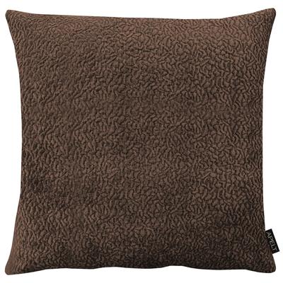 Dekokissen APELT "Toulouse", braun (braun, unifarben), B:59cm H:0,5cm L:59cm, Polyester, Dekokissen_Sitzkissen_Kissenhüllen, Chenille mit 3D-Effekt