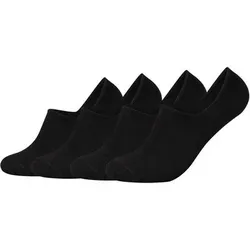 CAMANO Herren Socken Online comfort Footies 4p, Größe 43-46 in Schwarz Schwarz