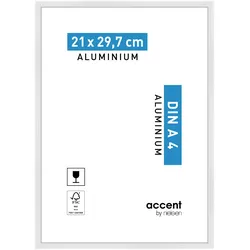 Nielsen Aluminium-Bilderrahmen Accent  21,0 x 29,7 (A4) / Weiß glanz
