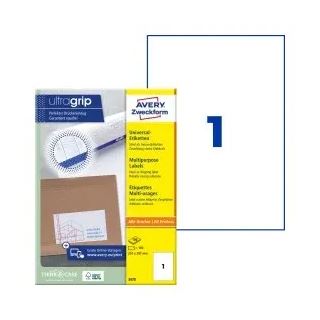 Avery Zweckform 3478 Universal-Etiketten 21.0x29.7 cm (100 Blatt (100 Etiketten))