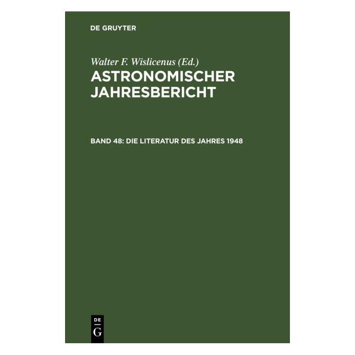 De Gruyter Die Literatur des Jahres 1948 (Deutsch, Hardcover) (67777128)