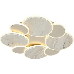LED-Deckenleuchte Stoni Chrom/Champagner max. 40 Watt Deckenlampe