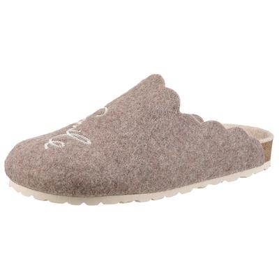 Clog ANISTON SHOES "Smile", Damen, Gr. 41, beige (taupe), Filz, meliert, Schuhe Clog, Clog, Hausschuh, Homeslipper
