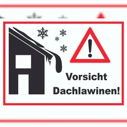 HB-Druck Vorsicht Dachlawine Achtung Schild A6 (105x148mm)