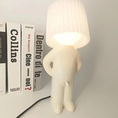 Uplifted Finds Creative Naughty Boy LED Pleated Table Lamp Unique Bedside Night Light Desk Decor white Light