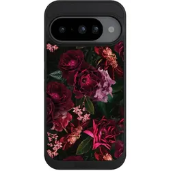 Nivocase Handyhülle für Google Pixel 10 Hülle NIVOpure Case Schwarz Blumen Blüte Rose (Google Pixel 10), Smartphone Hülle, Schwarz