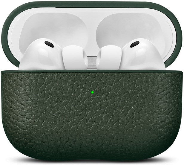 Apple AirPods Pro (3. gen.) - WOOLNUT Ægte Læder Cover - Grøn