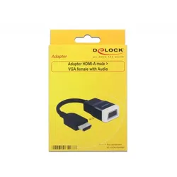 Delock Kabeladapter HDMI-A Stecker > VGA Buchse mit Audio