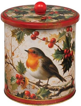 Elite Tins Robin Medium Biscuit Barrel