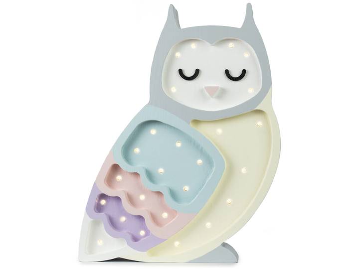Nachtlampe Eule Pastel Rainbow