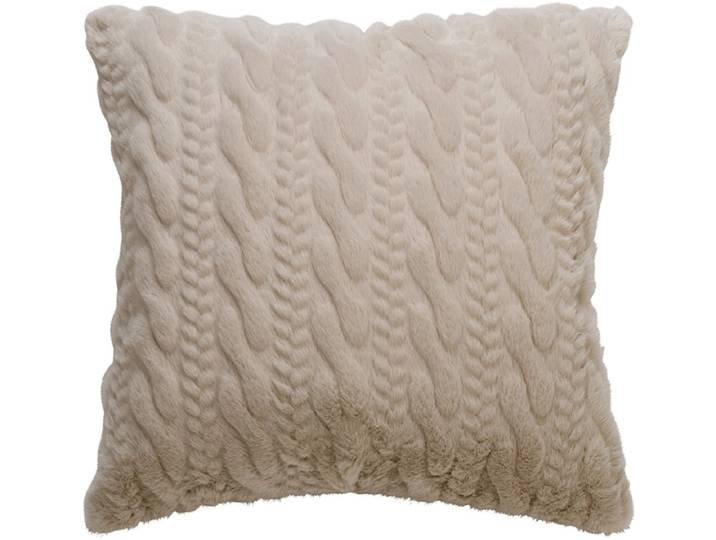 Kissen MELANIE 45x45cm beige künstliches fell
