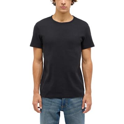 T-Shirt MUSTANG "MU-Allen", Herren, Gr. 3XL, schwarz, Jersey, Obermaterial: 100% Baumwolle, slim fit normal, Rundhals, Shirts T-Shirt, Slim fit
