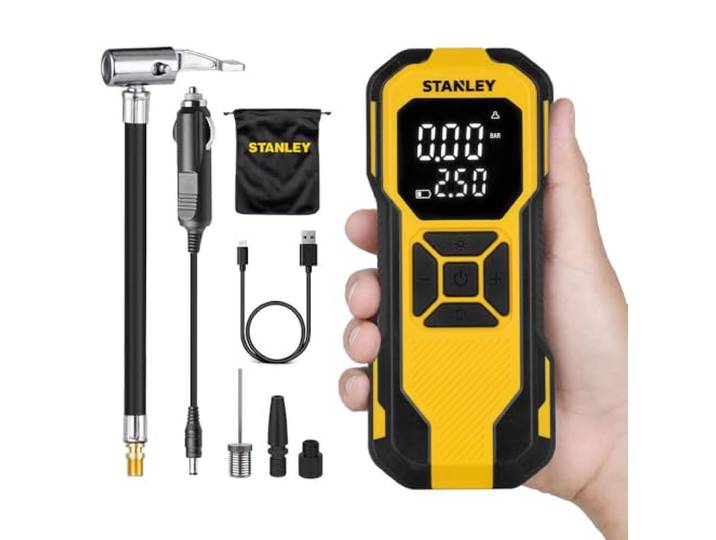 STANLEY SXIF0101 Compresseur sans fil 10 bar coupure automatique\, écran numérique\, avec 1 accu\, avec fonction powerbank