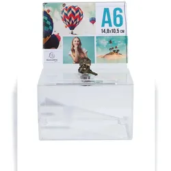 Exacompta 89358D 2x Urne A6 (15x10,5x10 cm), Exacryl - Kristall