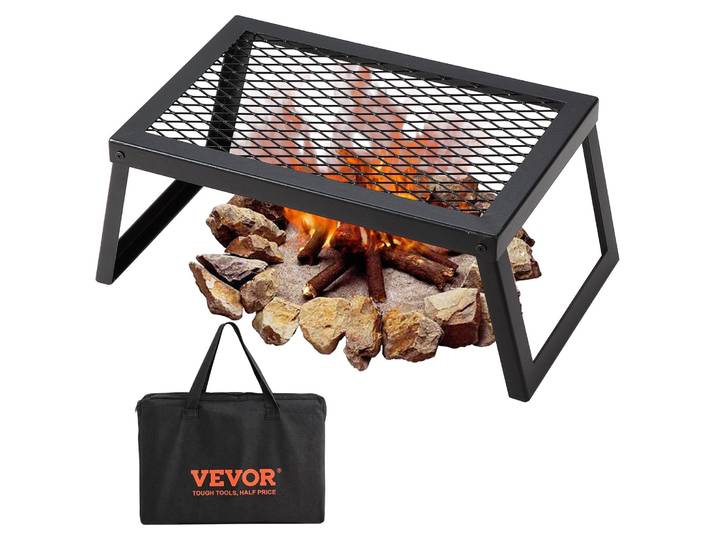 VEVOR BBQ Gills Barbecue au charbon de bois rabattable 458 x 305 x 205 mm\, Barbecue de table Barbecue de voyage portable 6 kg de charge\, Outdoor Pliable Barbecue de pique-nique Barbecue de camping Noir 300 ℃\, pour terrasse\, camping\, fête
