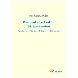 Das deutsche Lied im 18. Jahrhundert, Fachbücher von Max Friedlaender