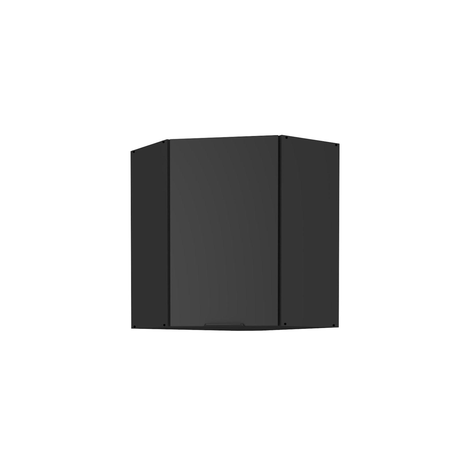 Küchen Eckhängeschrank 60x60 cm SIENA Schwarz Küche Küchenzeile Küchenblock