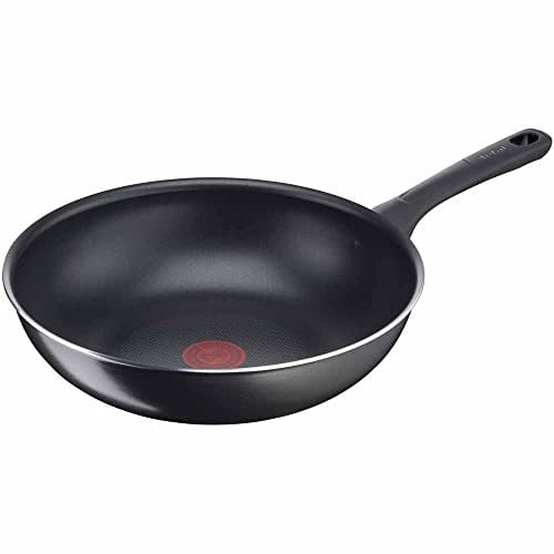 Tefal B5581923 Dag tot dag Wok, 28 cm, Titanium Non-Stick Coating, Zwart