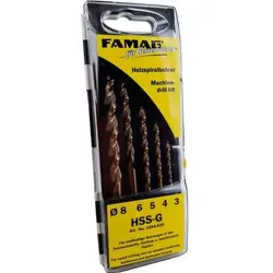 FAMAG Holzspiralbohrer HSS HSS-G Exzellent | Ø  4, 5, 6, 8, 10 mm