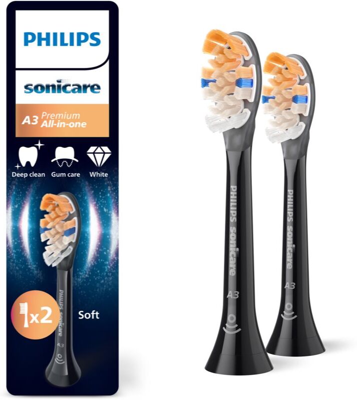 Philips Sonicare Premium All-in-One HX9092/88 Ersatzkopf für Zahnbürste Black 2 St.