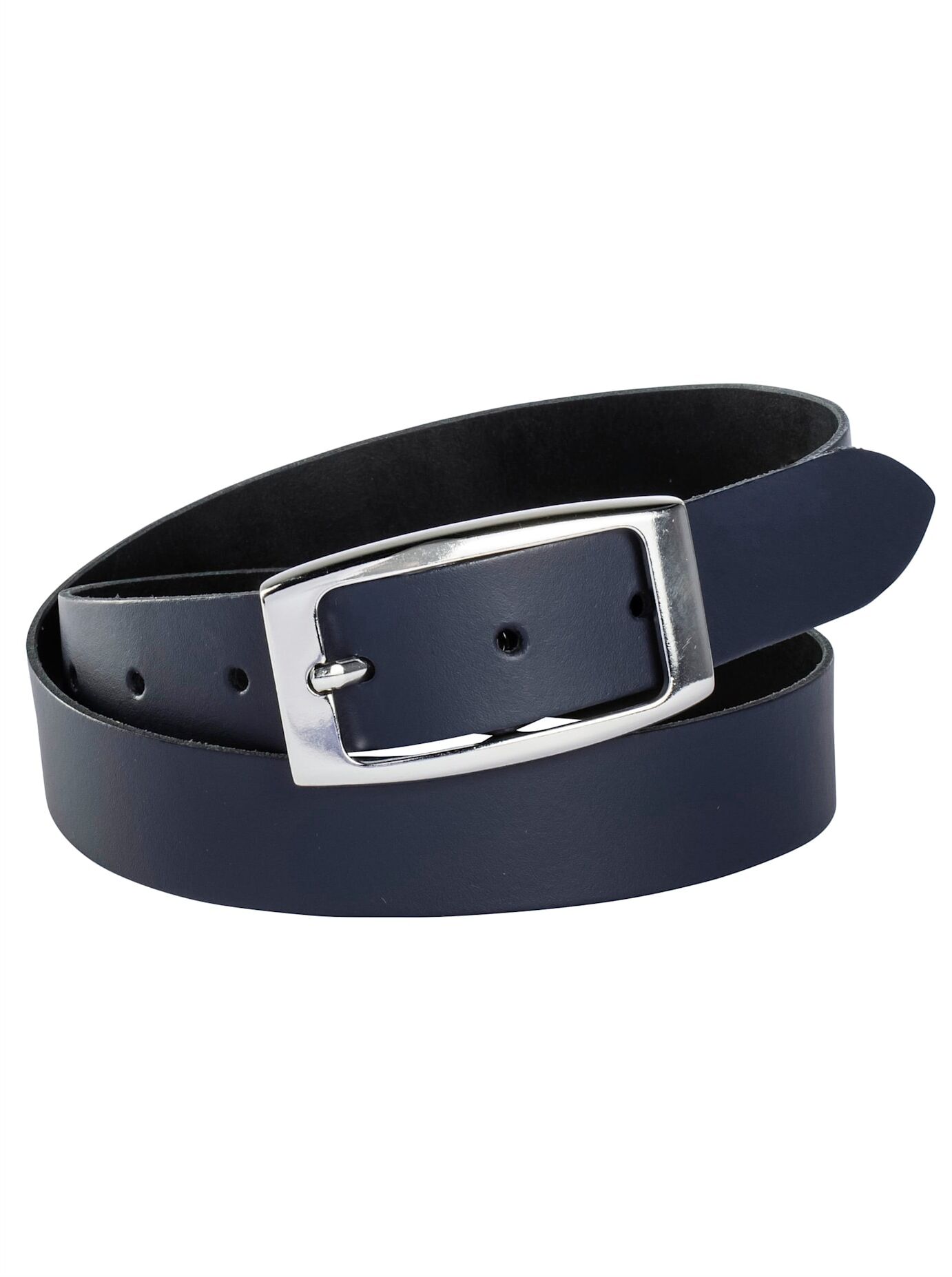 Ledergürtel SHEEGO, Damen, Gr. 125, blau (marine), Gürtel Ledergürtel marine 125
