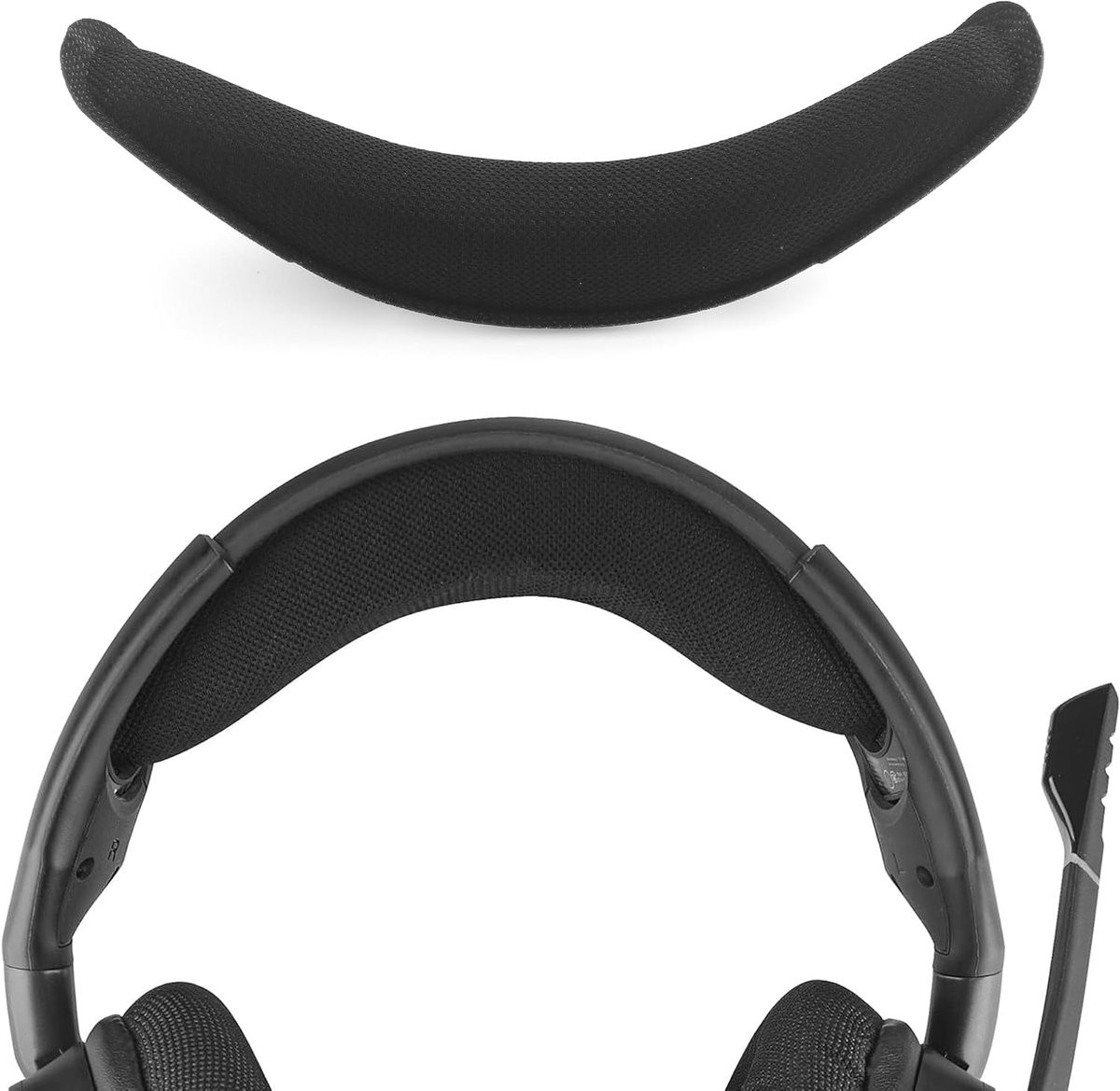 Zwarte mesh vervangingshoofdband compatibel met Corsair Void, Void Pro, Void Pro RGB, Void Pro RGB SE en Corsair Void RGB Elite USB Premium Gaming Headset