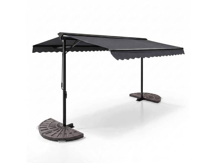 Oviala - Store banne double pente (3 x 4m) et 4 dalles de lestage