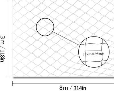 Inspire Curations ClearGuard Cat Balcony Safety Net Cat Safety Net For Balconies, Stairs & Escape Prevention 3x8m