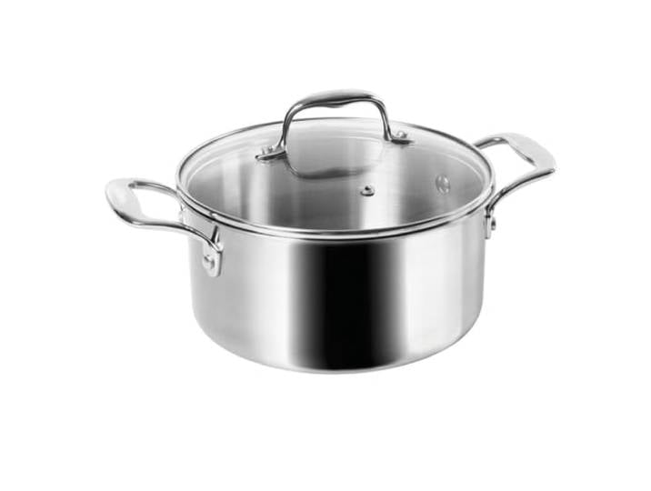 Sitram 710737\, Faitout Rapsody en acier inoxydable qualité professionnelle diam. 24 cm - avec couvercle vapeur en verre - tous feux dont induction